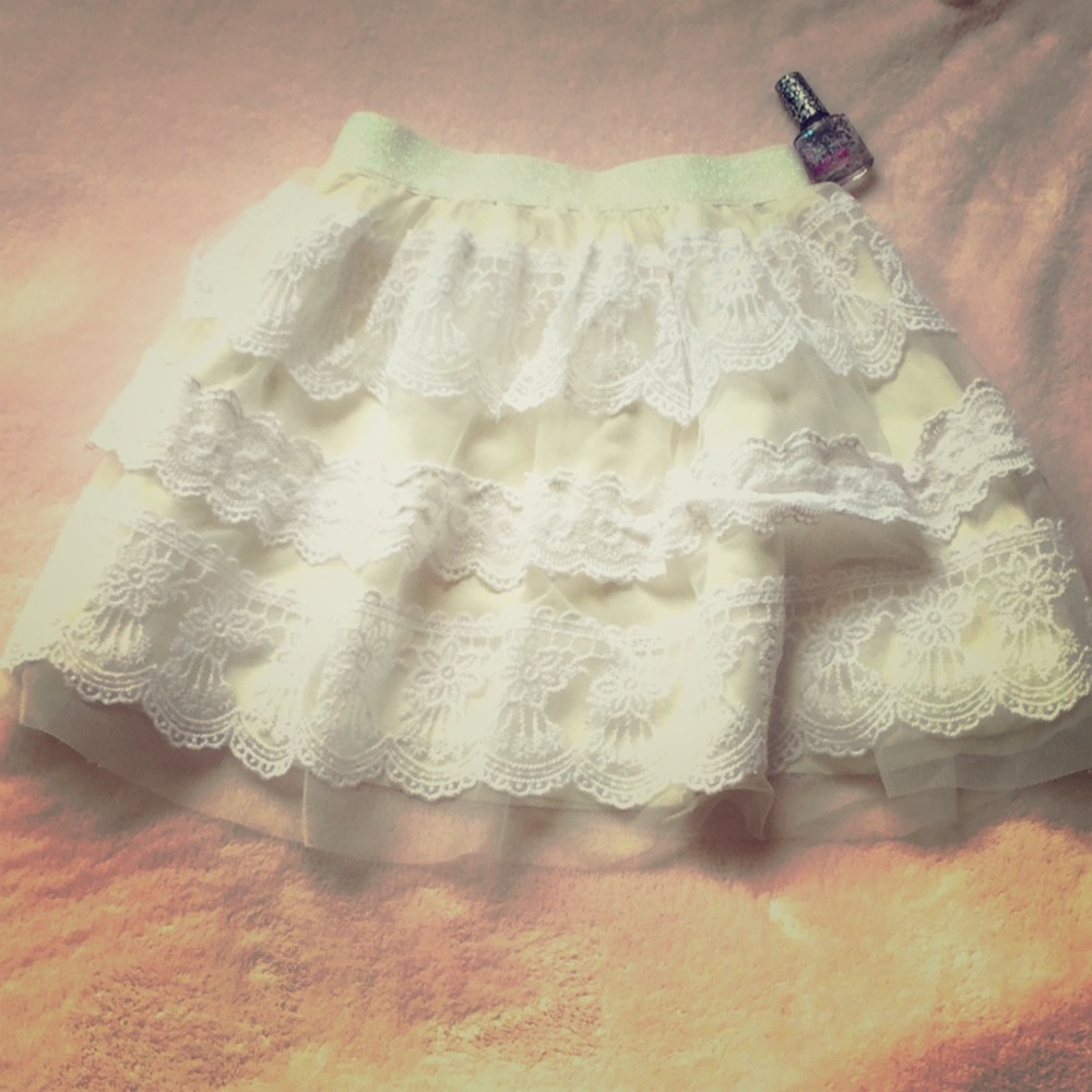 White designer skirt
